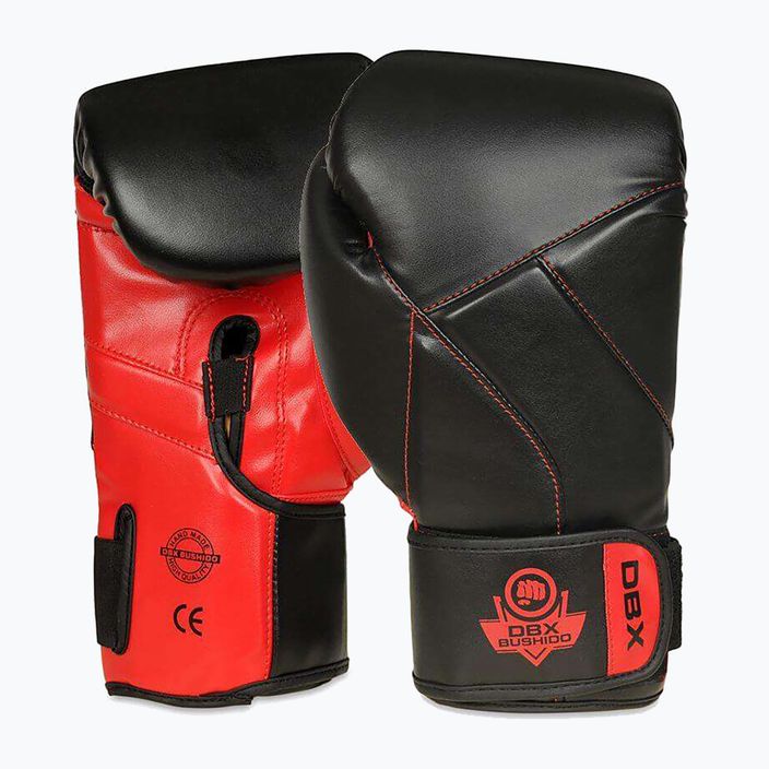DBX BUSHIDO "Hammer - Red" Muay Thai bokszkesztyűk fekete/piros