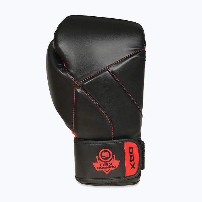 DBX BUSHIDO "Hammer - Red" Muay Thai bokszkesztyű fekete/piros 3