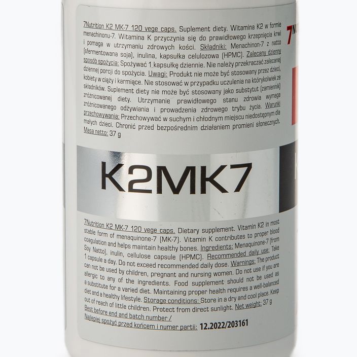 K2 MK7 7Nutrition 100mcg vitamin készlet 120 kapszula 7Nu000385 2