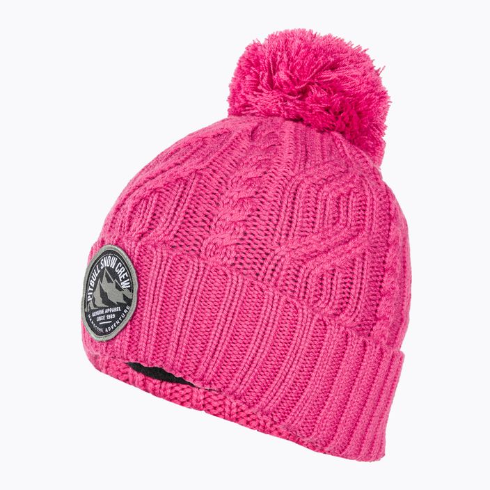 téli sapka Pitbull West Coast Beanie Snow Crew pink 3