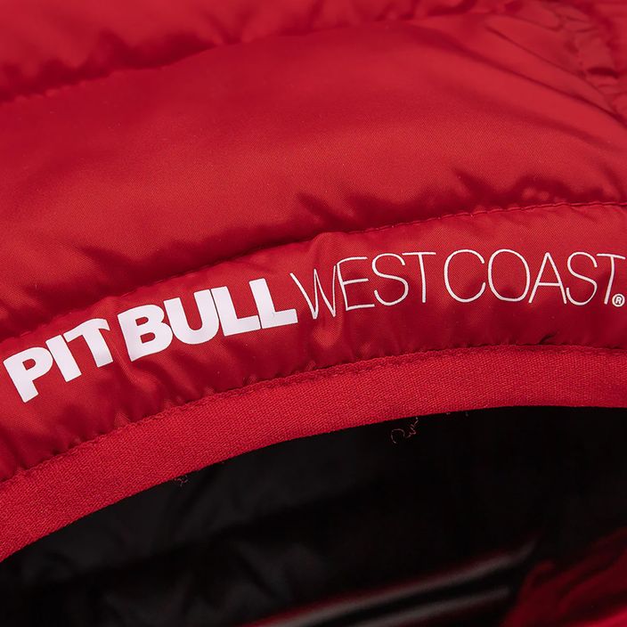 Férfi Pitbull West Coast Padded Hooded Seacoast télikabát piros 7