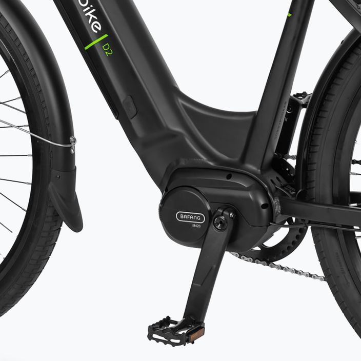 EcoBike D2 City/14Ah Smart BMS elektromos kerékpár fekete 1010319 12