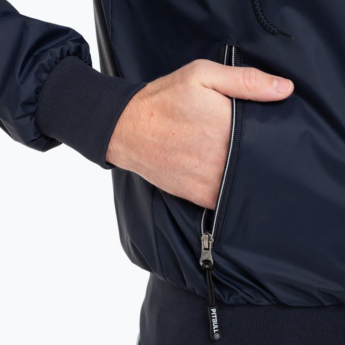 Férfi Pitbull West Coast Athletic kapucnis nejlon kabát sötét navy 4