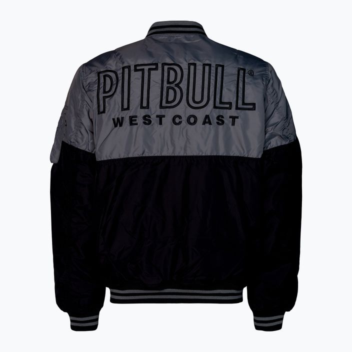 Férfi kabát Pitbull West Coast Padded Baseball Caseman black/grey 2