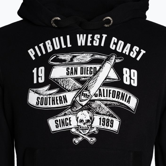 Férfi pulóver Pitbull West Coast Hooded Oldschool Razor black 3
