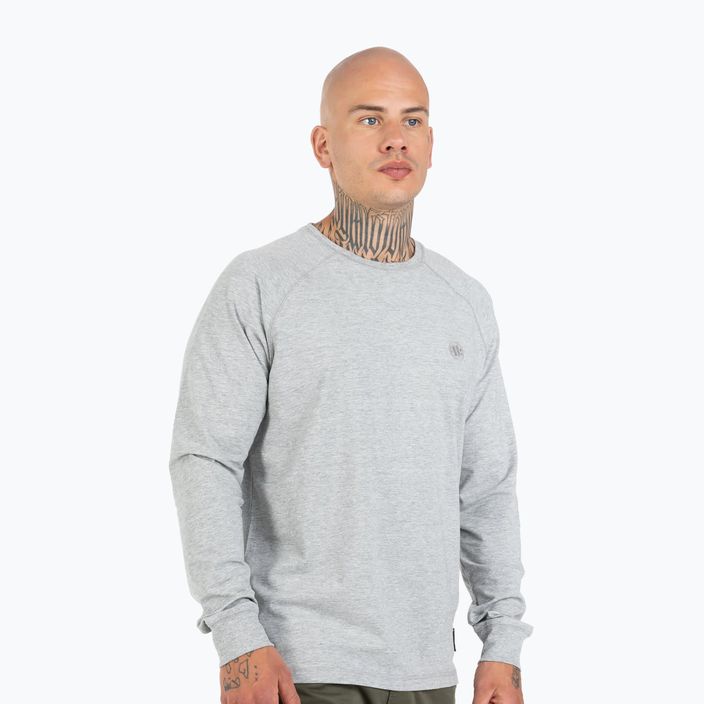 Férfi pulóver Pitbull West Coast Small Logo Spandex 210 grey/melange