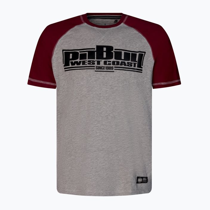Férfi póló Pitbull West Coast T-Shirt Boxing 210 burgundy