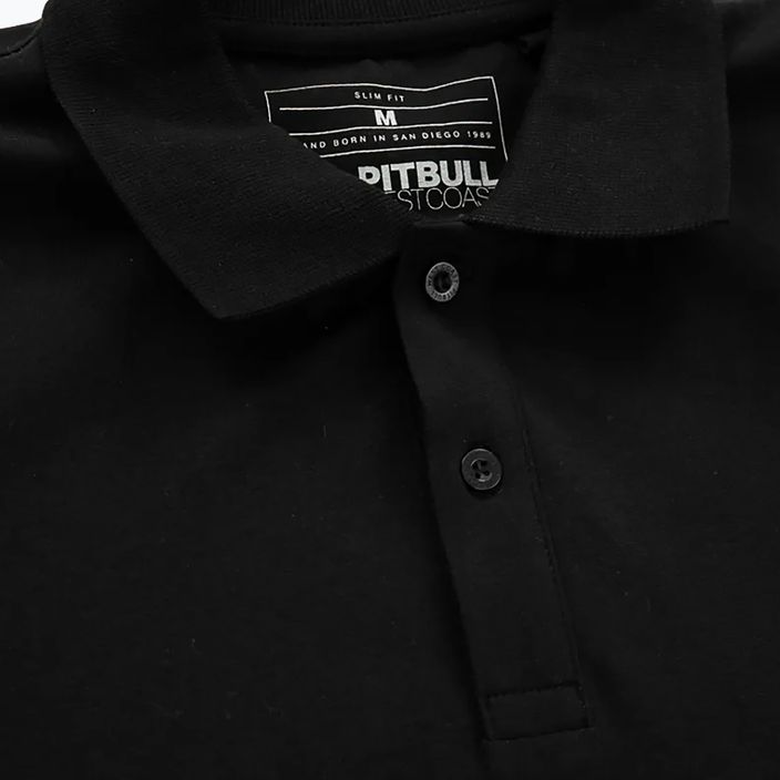 Férfi póló Pitbull West Coast Polo Jersey Small Logo 210 GSM black 3