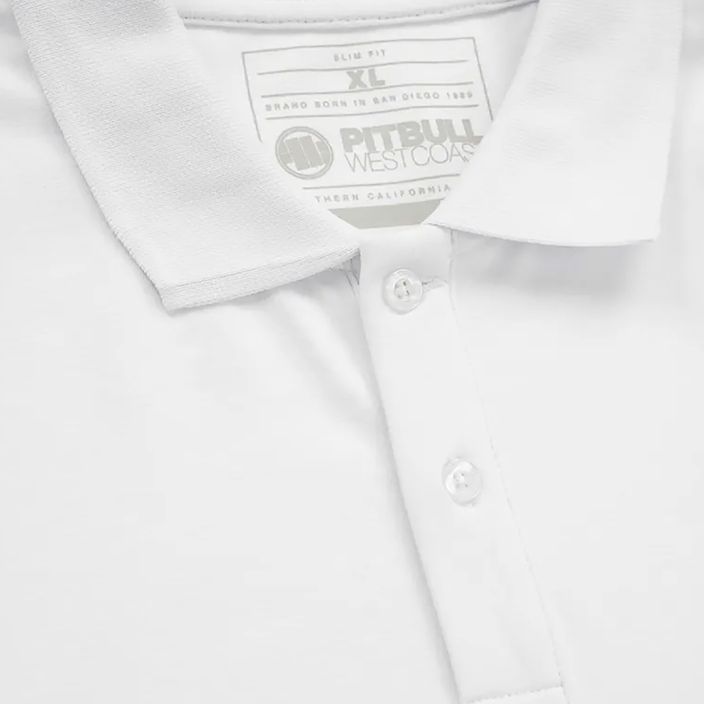 Férfi póló Pitbull West Coast Polo Jersey Small Logo 210 GSM white 3