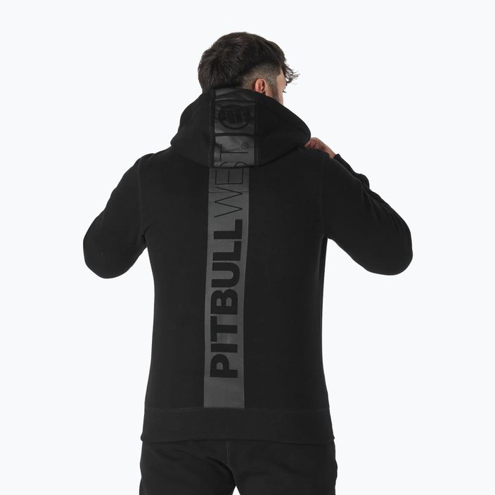 Férfi Pitbull West Coast Hilltop Zip 22 kapucnis pulóver fekete 2