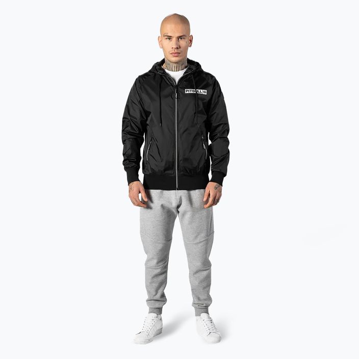 Férfi kabát Pitbull West Coast Athletic Logo Hooded Nylon black 2