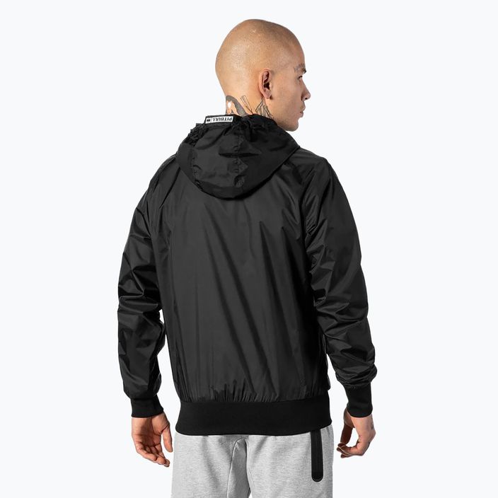 Férfi kabát Pitbull West Coast Athletic Logo Hooded Nylon black 3