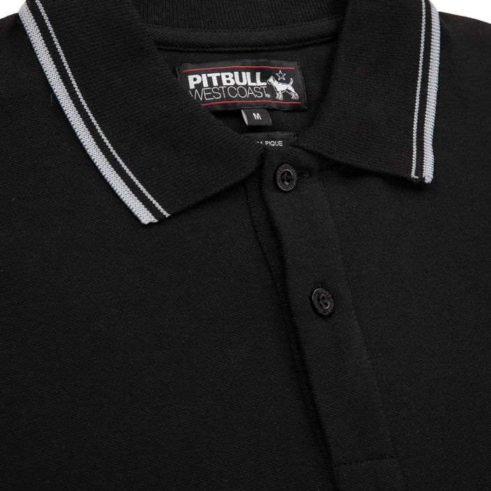 Pitbull West Coast Polo Pique Stripes Regular black férfi galléros póló 6