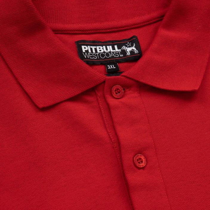 Férfi póló Pitbull West Coast Polo Pique Regular red 4
