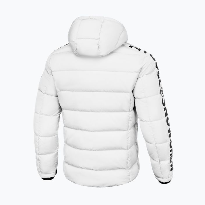 Pitbull West Coast férfi Airway 4 párnázott kapucnis pehelypaplan dzseki fehér színben 5