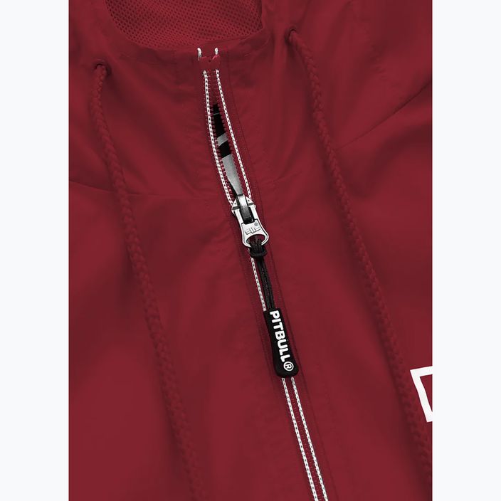 Férfi kabát Pitbull West Coast Athletic Logo Hooded Nylon burgundy 3