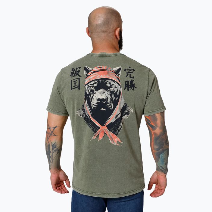 Pitbull West Coast férfi Bravery oliva színű póló 3
