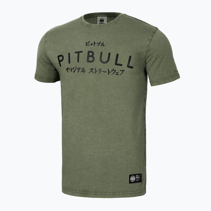 Pitbull West Coast férfi Bravery oliva színű póló 4