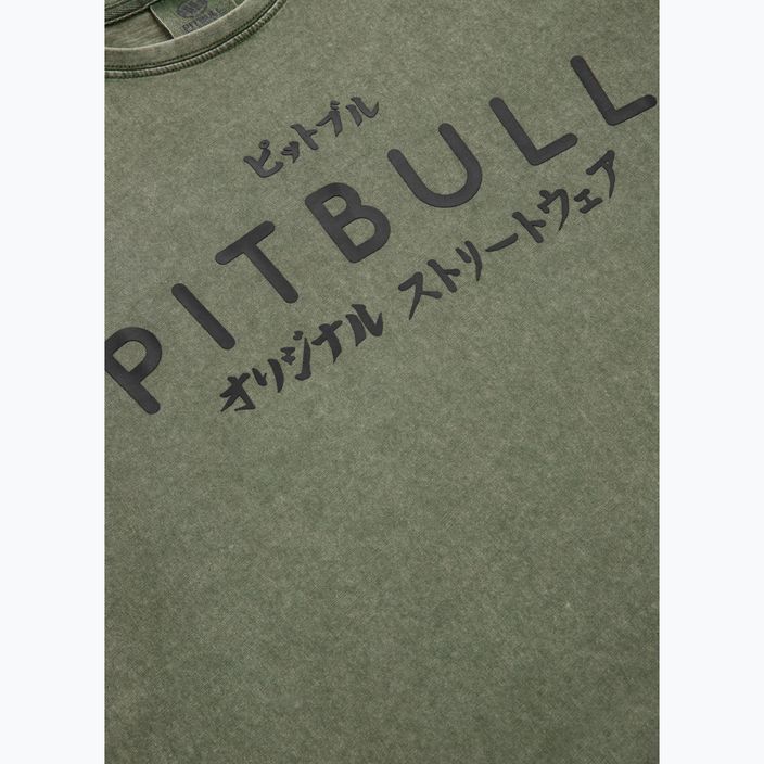 Pitbull West Coast férfi Bravery oliva színű póló 6