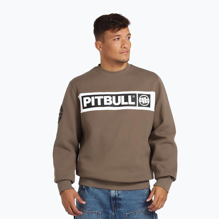 Férfi Pitbull Sherwood Crewneck melegítőfelső barna