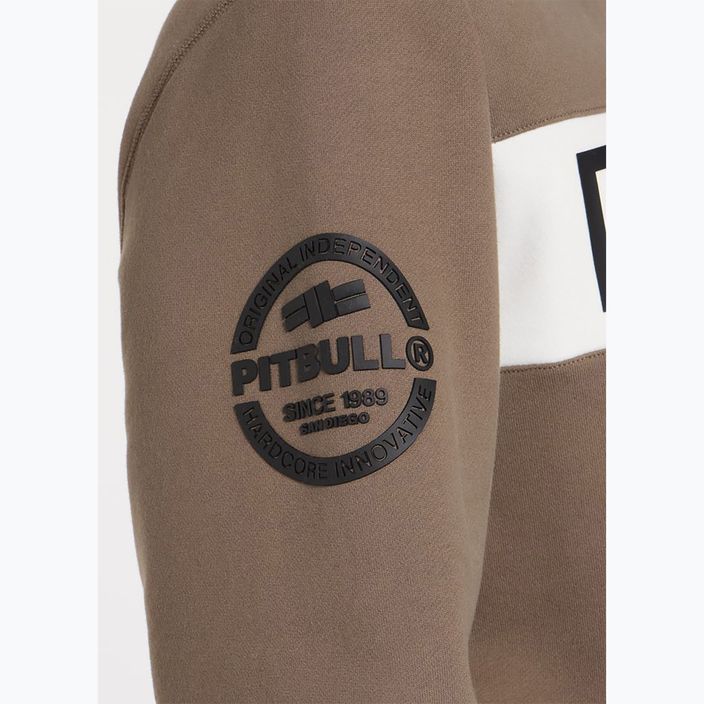 Férfi Pitbull Sherwood Crewneck melegítőfelső barna 5