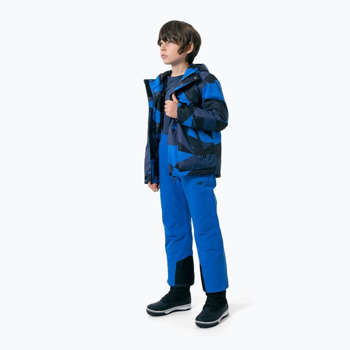 Gyermek sí kabát 4F fekete-kék HJZ22-JKUMN002 2