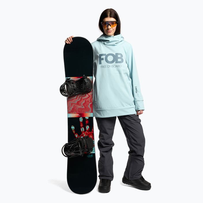 Női snowboard dzseki 4F SFD001F softshell világoskék H4Z22-SFD001F 2