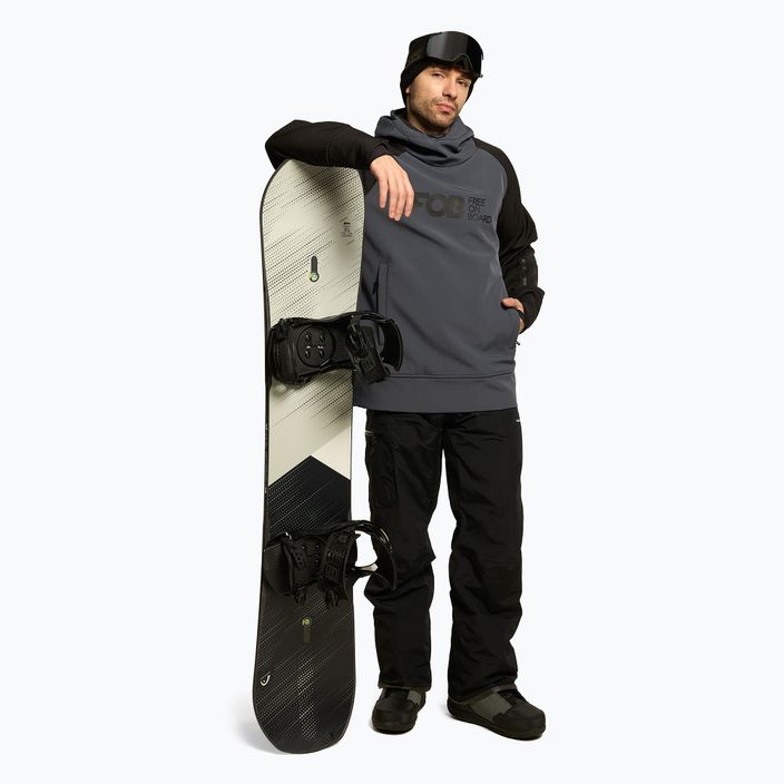 Férfi 4F snowboard dzseki grafit H4Z22-SFM001F 2