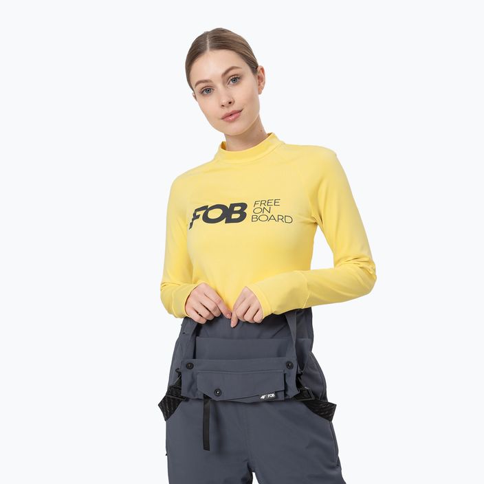 Női termál póló 4F sárga H4Z22-BIDD030