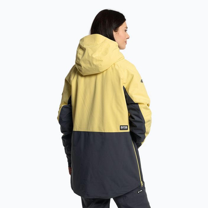 Női snowboard dzseki 4F sárga H4Z22-KUDS003 3