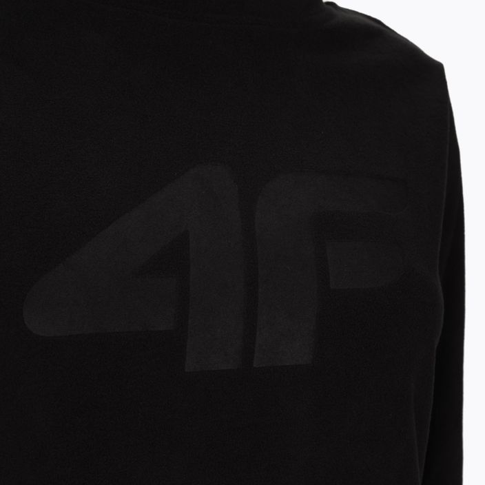 Női 4F fleece pulóver fekete NOSH4-PLD352 3