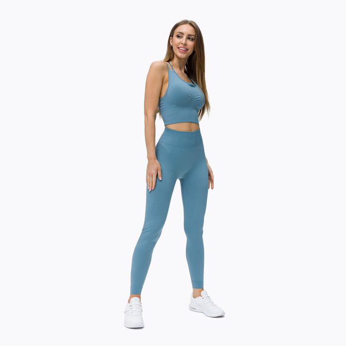 Női varrás nélküli leggings STRONG POINT Shape & Comfort Push Up kék 1129 2