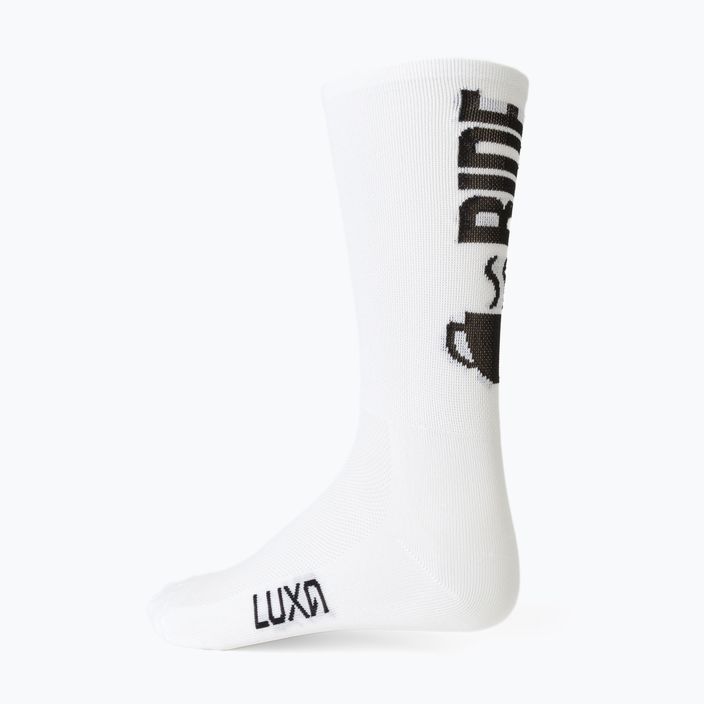 LUXA Coffee Ride kerékpáros zokni fehér LAM21SCRWS1 5