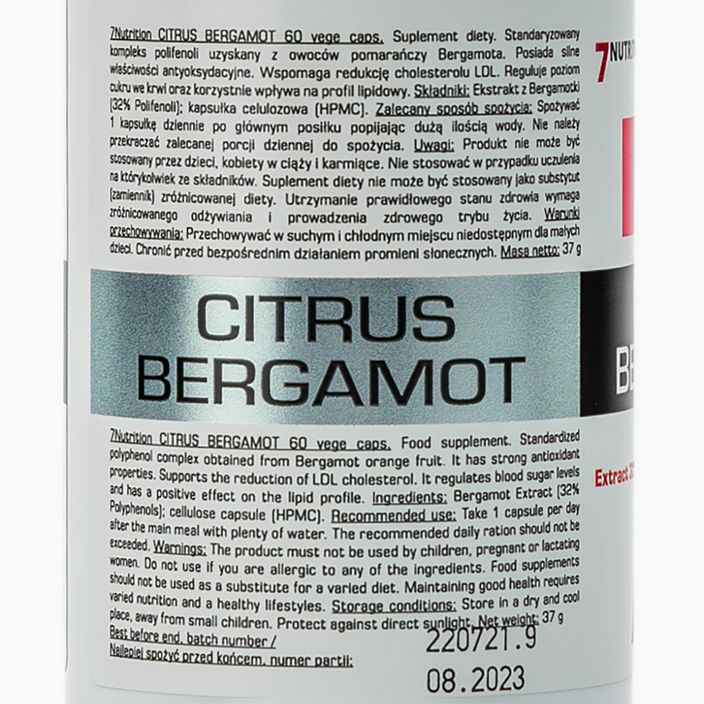 Citrus Bergamott 7Nutrition keringési rendszer 60 kapszula 7Nu000481 2