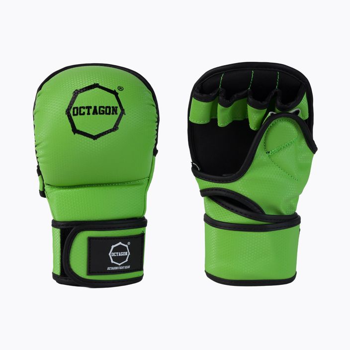 Octagon Kevlar MMA grappling kesztyű zöld 3