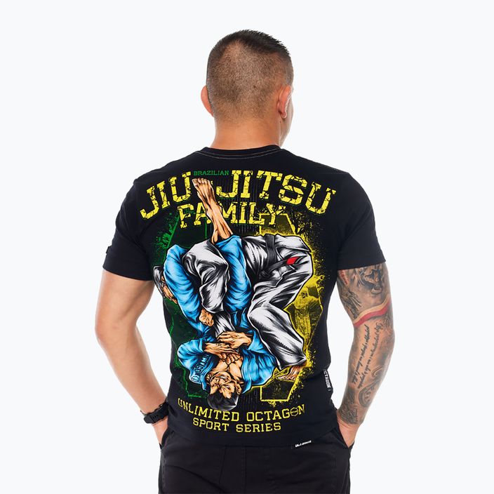 Octagon Jiu Jitsu Family férfi póló fekete 2
