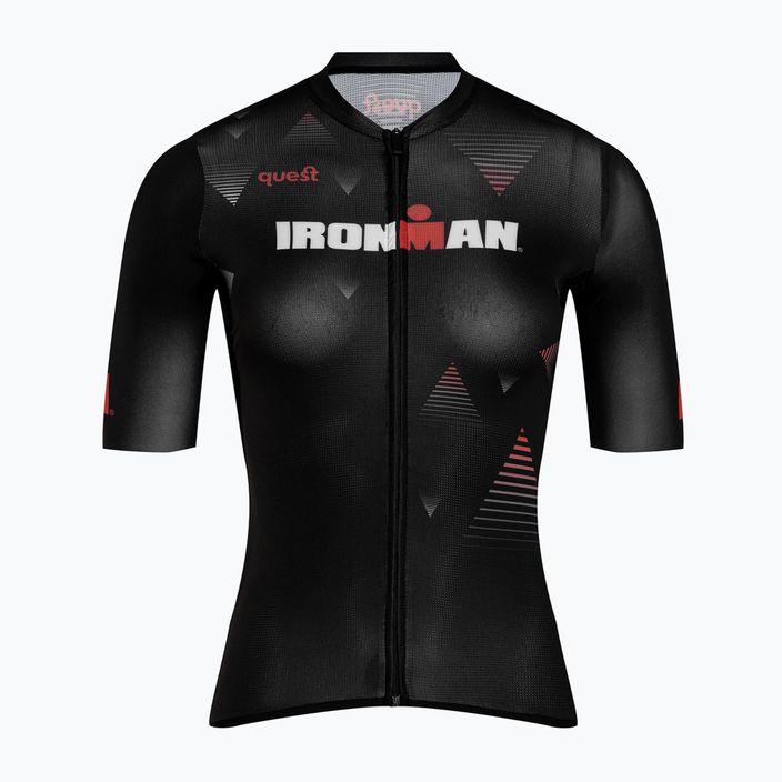 Női kerékpáros mez Quest Race Line France Iron Man black