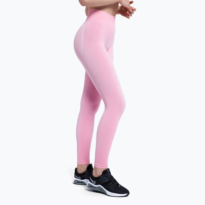 Női edzés leggings Gym Glamour Push Up Candy Pink 408 4