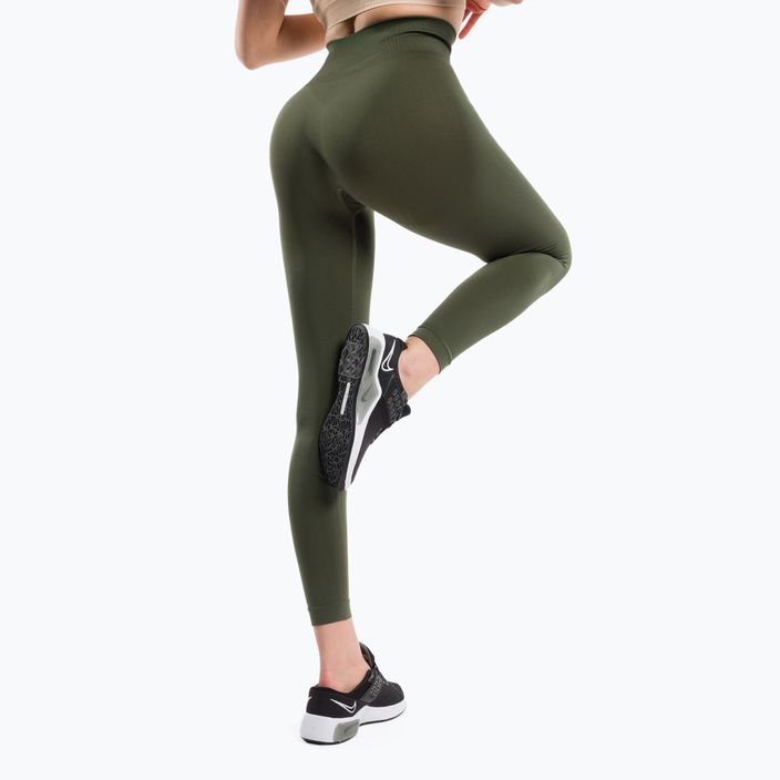 Női edző leggings Gym Glamour Flexible Khaki 430 3