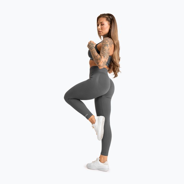 Női edző leggings Gym Glamour Push Up 2.0 sötét ezüst 4