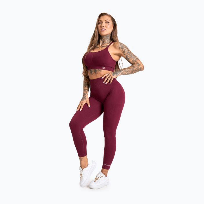 Női edző leggings Gym Glamour Push Up 2.0 merlot 2