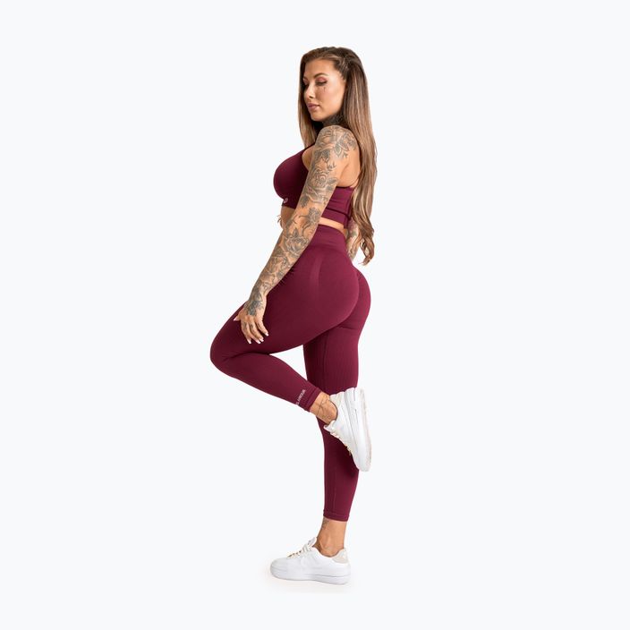 Női edző leggings Gym Glamour Push Up 2.0 merlot 4