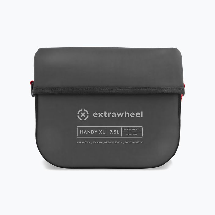 Extrawheel Handy XL kormányos kerékpártáska 7.5L fekete/szürke E0152 2