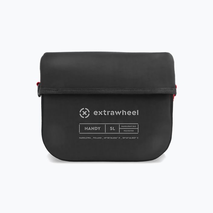 Extrawheel Handy 5L kerékpár kormánytáska fekete E0156 2