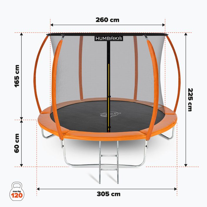 HUMBAKA Super 305 cm narancssárga Super-10' trambulin 17