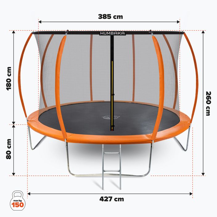 HUMBAKA Super 427 cm narancssárga Super-14' trambulin 17