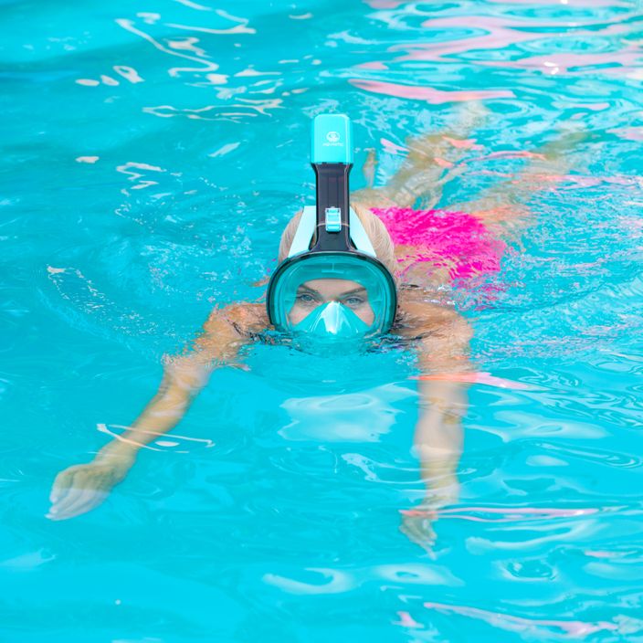 AQUASTIC kék teljes arcú snorkeling maszk SMA-01SN 8