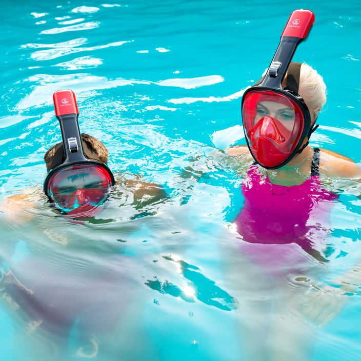 AQUASTIC piros teljes arcú snorkeling maszk SMA-01SC 10
