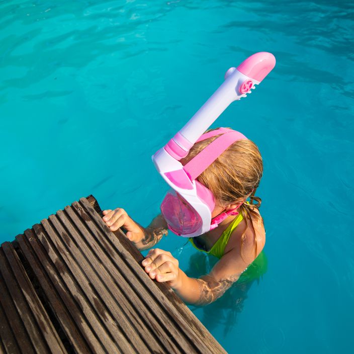 AQUASTIC rózsaszín gyermek teljes arcú snorkeling maszk SMK-01R 9