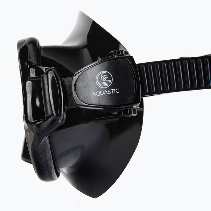 AQUASTIC fekete snorkeling szett Maszk + Pipa MSA-01C 7